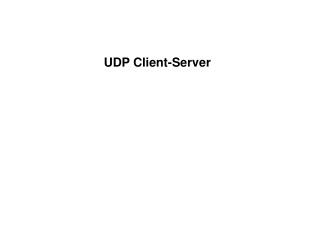 UDP Client-Server