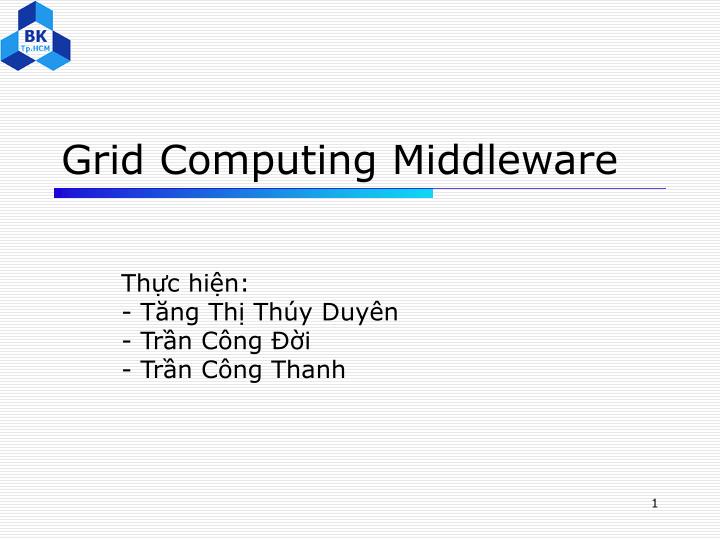 grid computing middleware