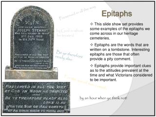 Epitaphs