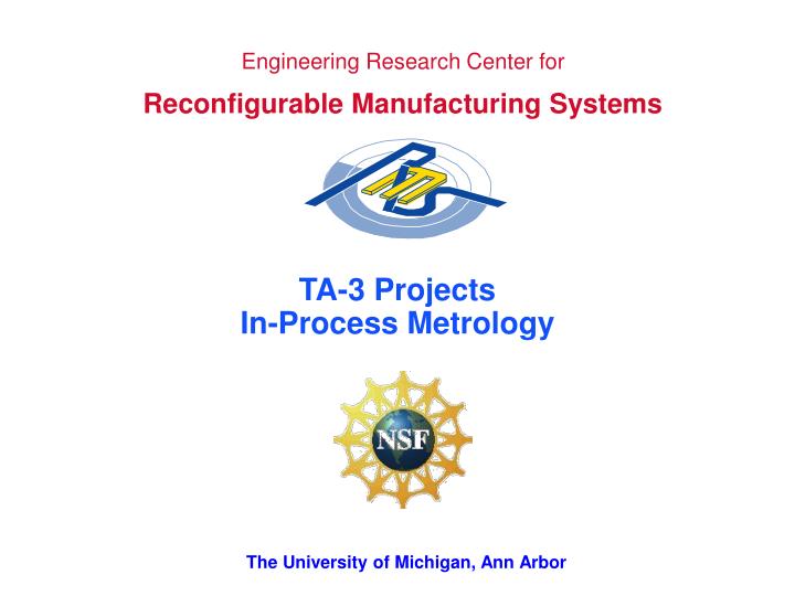 engineering research center for reconfigurable manufacturing systems