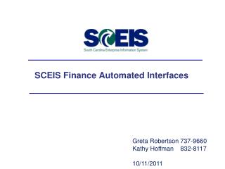 SCEIS Finance Automated Interfaces