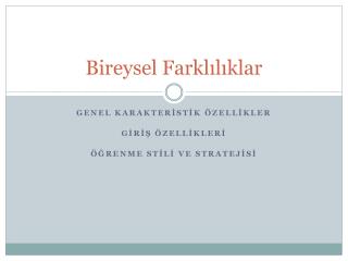 bireysel farkl l klar