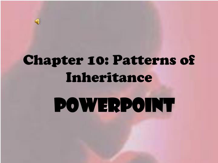 chapter 10 patterns of inheritance