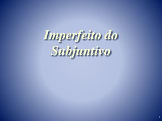imperfeito do subjuntivo