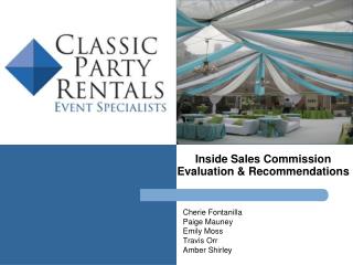 Inside Sales Commission Evaluation &amp; Recommendations