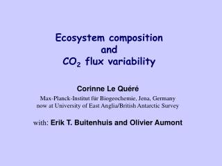 Ecosystem composition and CO 2 flux variability