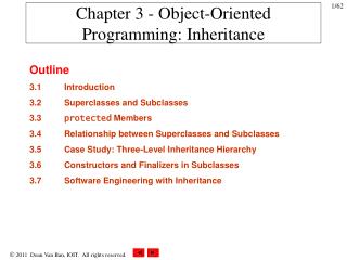 Chapter 3 - Object-Oriented Programming: Inheritance