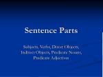 Sentence Parts - slide 1