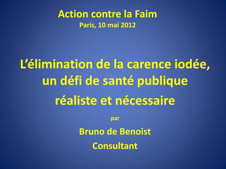action contre la faim paris 10 mai 2012