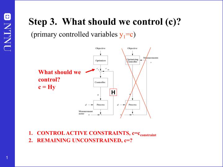 step 3 what should we control c primary controlled variables y 1 c