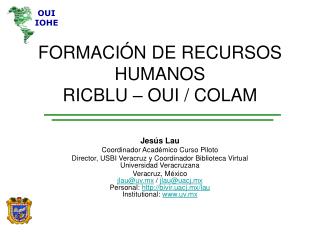 formaci n de recursos humanos ricblu oui colam
