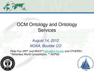 OCM Ontology and Ontology Services