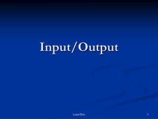 input output