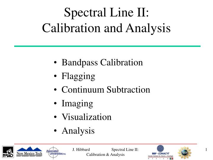 spectral line ii calibration and analysis