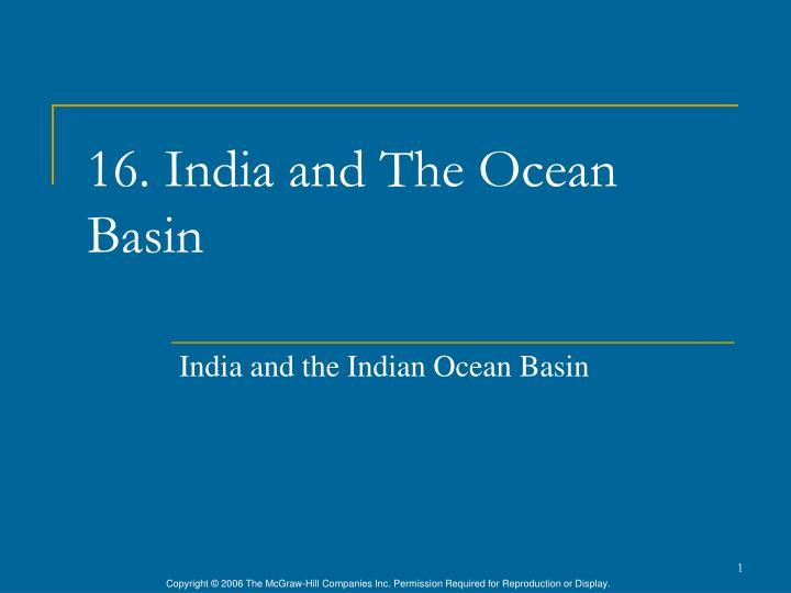 16 india and the ocean basin