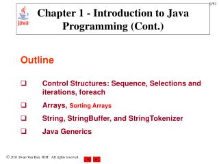 Chapter 1 - Introduction to Java Programming (Cont.)