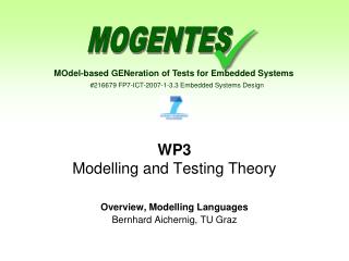 WP3 Modelling and Testing Theory
