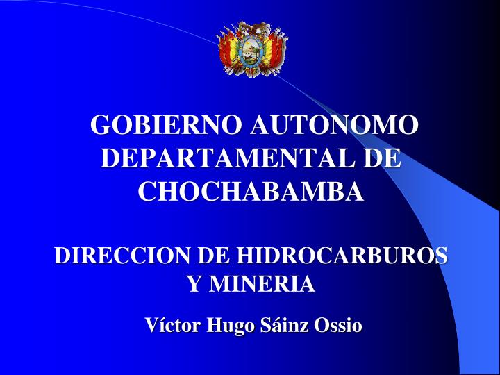gobierno autonomo departamental de chochabamba direccion de hidrocarburos y mineria