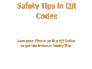 Safety Tips in QR Codes