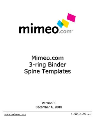 Mimeo 3-ring Binder Spine Templates