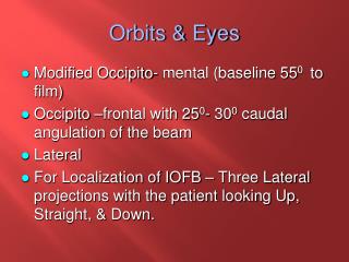 Orbits &amp; Eyes