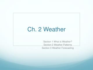 Ch. 2 Weather
