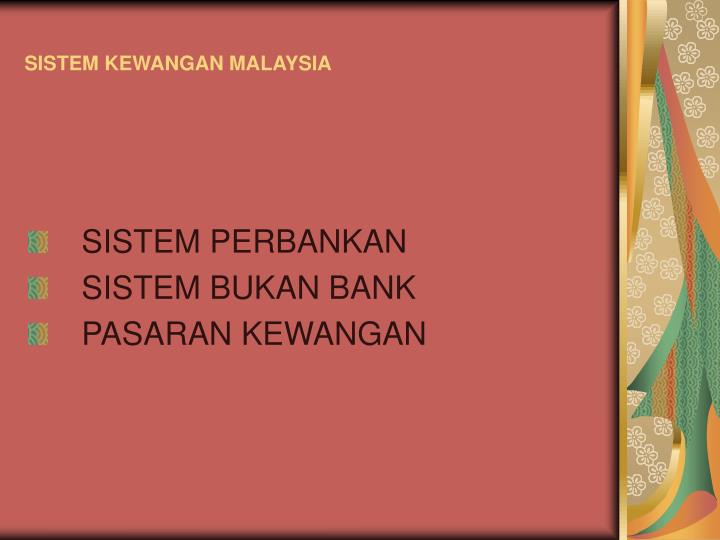 sistem kewangan malaysia