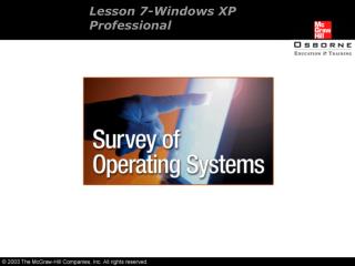 Lesson 7-Windows XP Professional