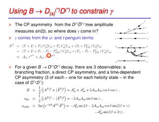 Using B ? D (s) (*) D (*) to constrain g