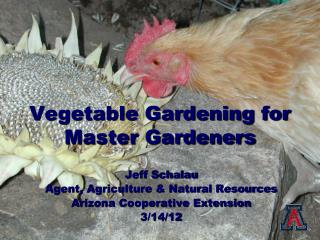 Vegetable Gardening for Master Gardeners