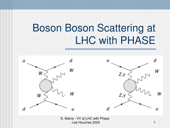 boson boson scattering at lhc with phase