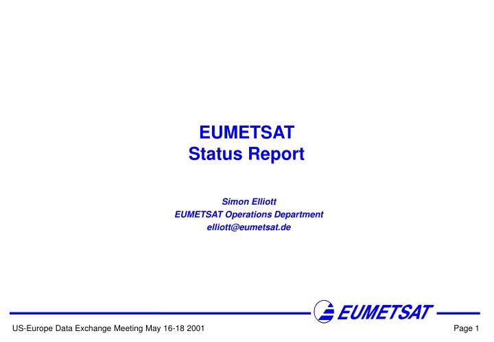 eumetsat status report