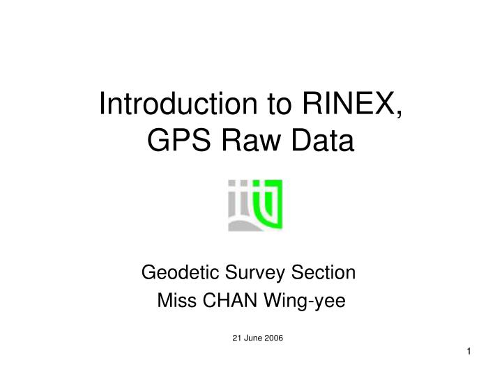 introduction to rinex gps raw data