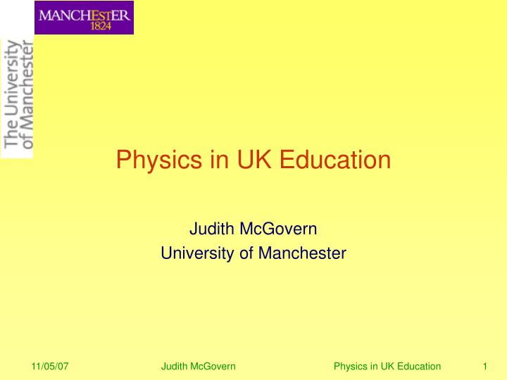 physics in uk education