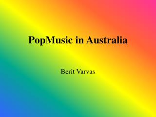 PopMusic in Australia