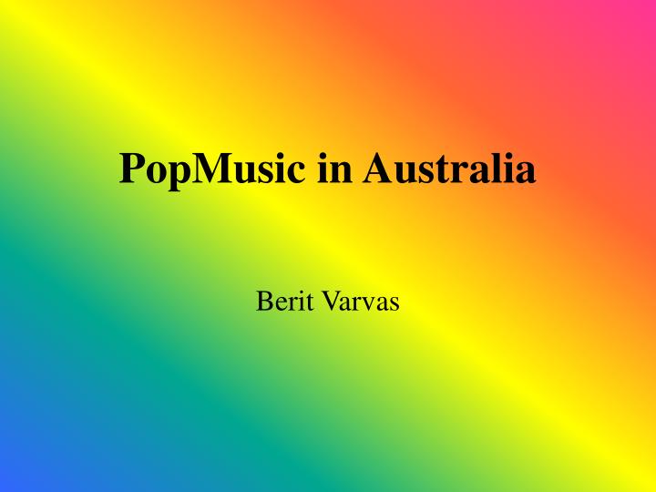 popmusic in australia