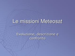 evoluzione descrizione e confronto
