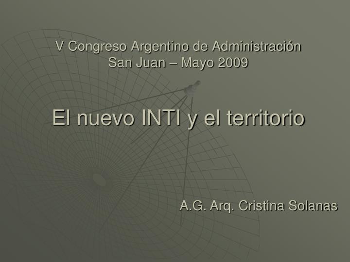 v congreso argentino de administraci n san juan mayo 2009