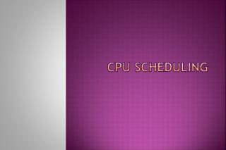 CPU Scheduling