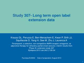 Study 307- Long term open label extension data
