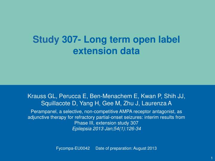 study 307 long term open label extension data