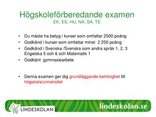 h gskolef rberedande examen ek es hu na sa te