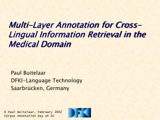 Multi-Layer Annotation for Cross-Lingual Information Retrieval in the Medical Domain