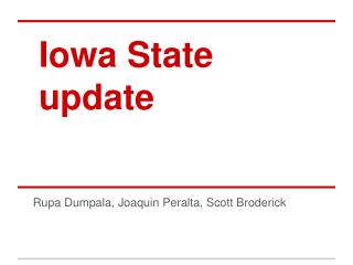 Iowa State update