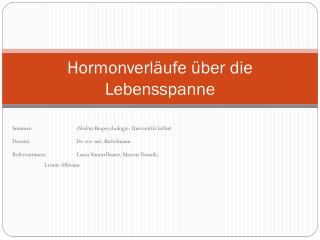 hormonverl ufe ber die lebensspanne