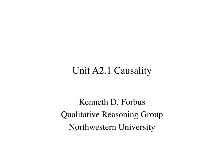 unit a2 1 causality