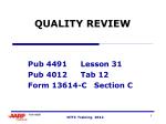 QUALITY REVIEW - slide 1