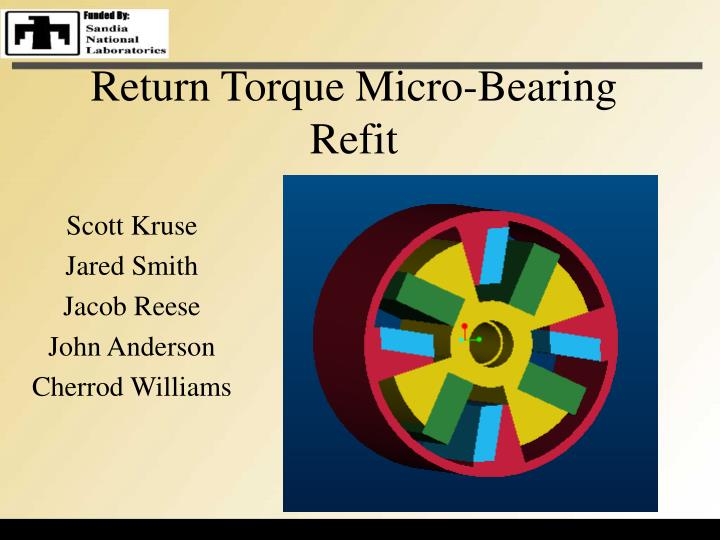 return torque micro bearing refit