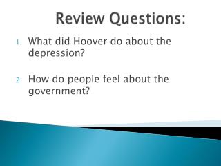 Review Questions: