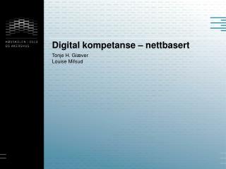 Digital kompetanse – nettbasert